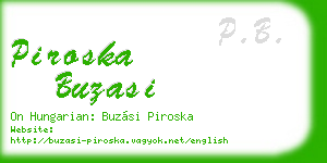 piroska buzasi business card