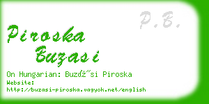 piroska buzasi business card
